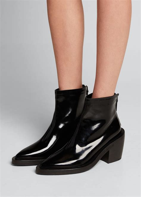 Patent leather booties 